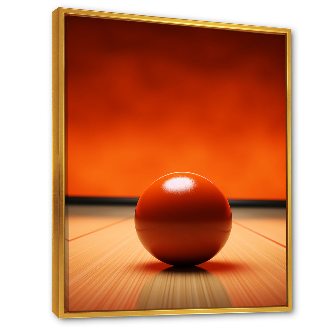 Bowling Tangerine Triumph I - Bowling Canvas Wall Art