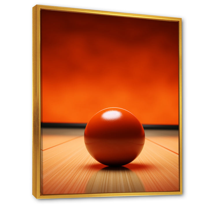 Bowling Tangerine Triumph I - Bowling Canvas Wall Art