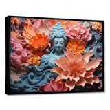 Blooming Buddhism Statue I - Spiritual Canvas Wall Art