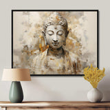 Simple Buddhism Statue II - Spiritual Canvas Wall Art