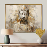 Simple Buddhism Statue II - Spiritual Canvas Wall Art