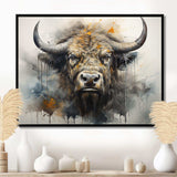 Buffalo Bison Head I - Animals Canvas Wall Art