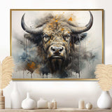 Buffalo Bison Head I - Animals Canvas Wall Art