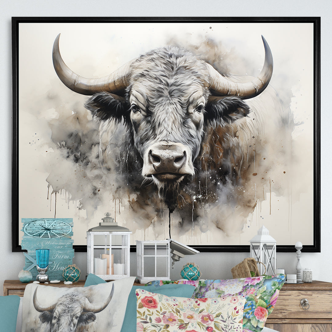 Minimalism Buffalo Bison Head - Buffalo Wall Decor
