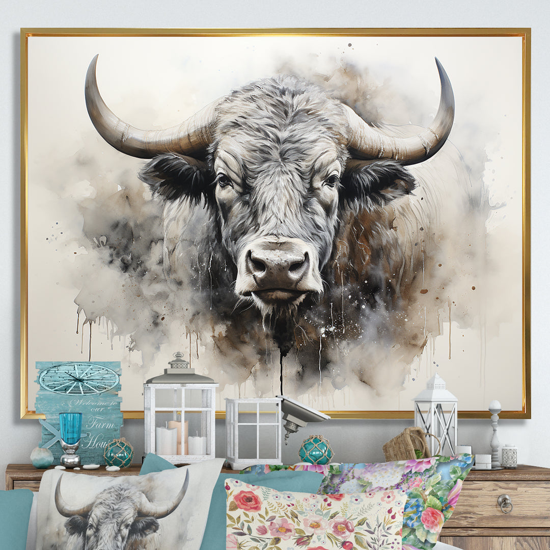 Minimalism Buffalo Bison Head - Buffalo Wall Decor