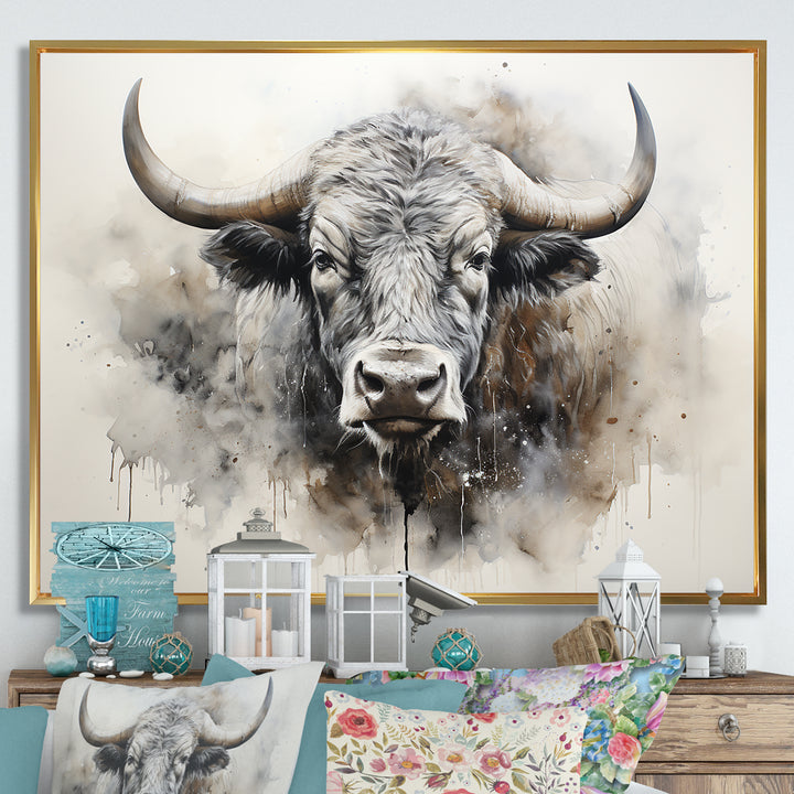 Minimalism Buffalo Bison Head - Buffalo Wall Decor