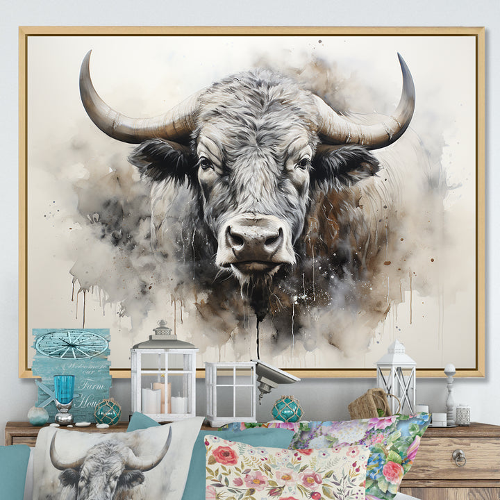 Minimalism Buffalo Bison Head - Buffalo Wall Decor