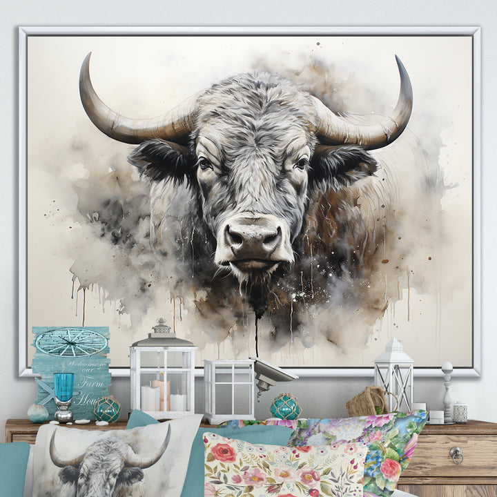 Minimalism Buffalo Bison Head - Buffalo Wall Decor
