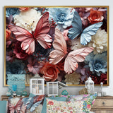 A Pastel Palette Creates A Whimsical Flight - Butterfly Wall Art Prints