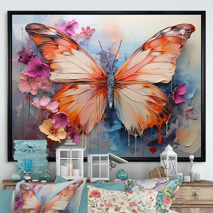 Butterfly Abstract Auras - Pink Butterfly Wall Art