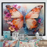Butterfly Abstract Auras - Pink Butterfly Wall Art