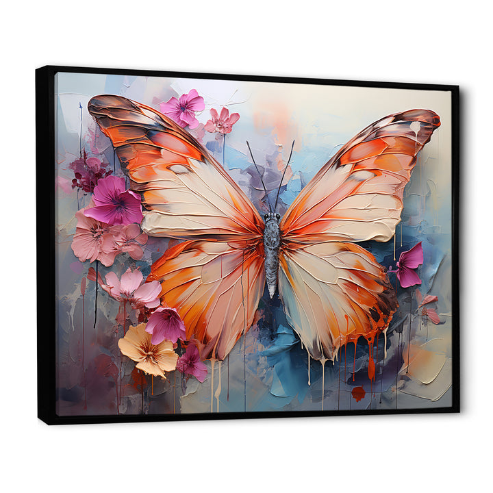 Butterfly Abstract Auras - Pink Butterfly Wall Art