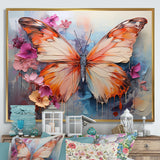 Butterfly Abstract Auras - Pink Butterfly Wall Art