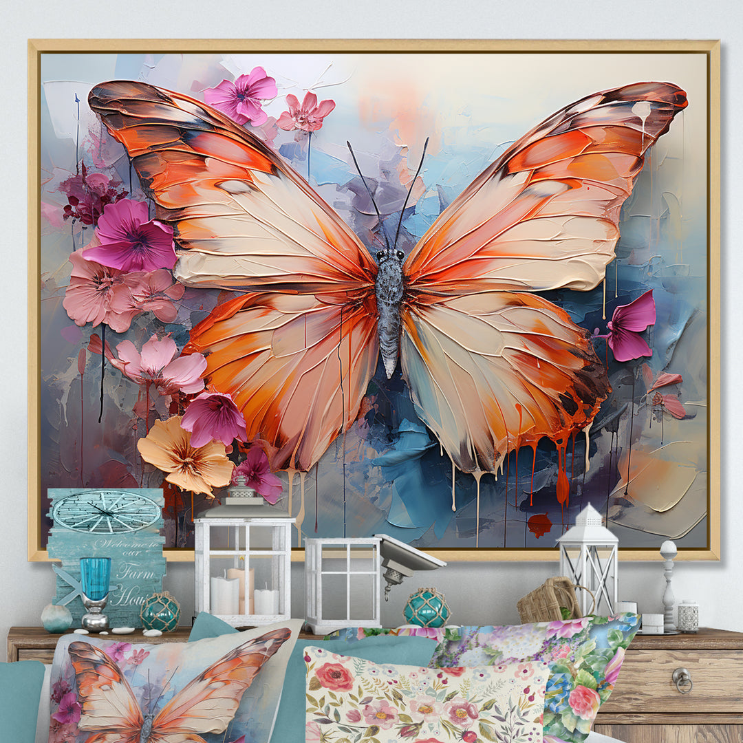 Butterfly Abstract Auras - Pink Butterfly Wall Art