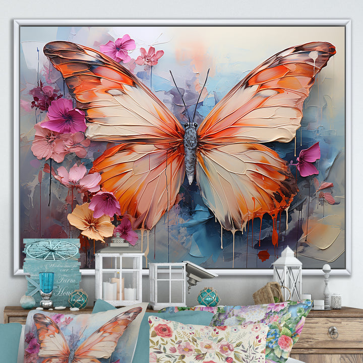 Butterfly Abstract Auras - Pink Butterfly Wall Art