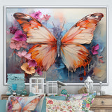 Butterfly Abstract Auras - Pink Butterfly Wall Art