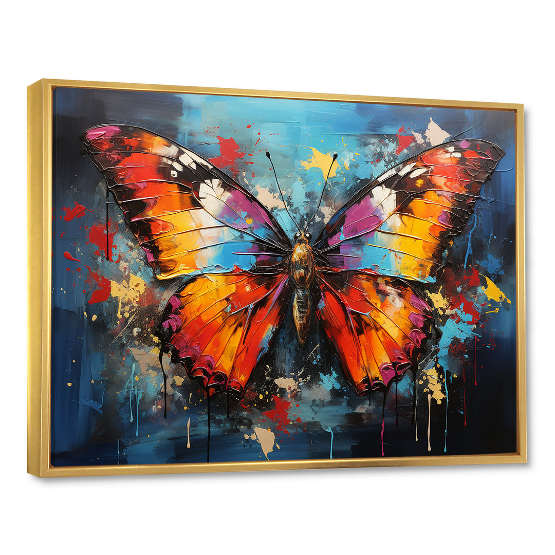 Bold Pop Colors Infuse Butterflies With Energy - Butterfly Framed Canvas Art