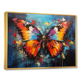 Bold Pop Colors Infuse Butterflies With Energy - Butterfly Framed Canvas Art