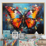 Bold Pop Colors Infuse Butterflies With Energy - Butterfly Framed Canvas Art