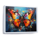 Bold Pop Colors Infuse Butterflies With Energy - Butterfly Framed Canvas Art