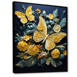 Lemon Yellow Butterfly Delight - Butterfly Home Decor Art
