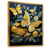 Lemon Yellow Butterfly Delight - Butterfly Home Decor Art