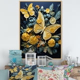 Lemon Yellow Butterfly Delight - Butterfly Home Decor Art