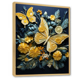 Lemon Yellow Butterfly Delight - Butterfly Home Decor Art
