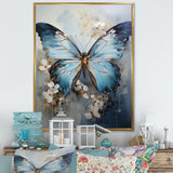 Butterfly Ethereal Blues Form Abstract Elegance - Butterfly Wall Art Prints