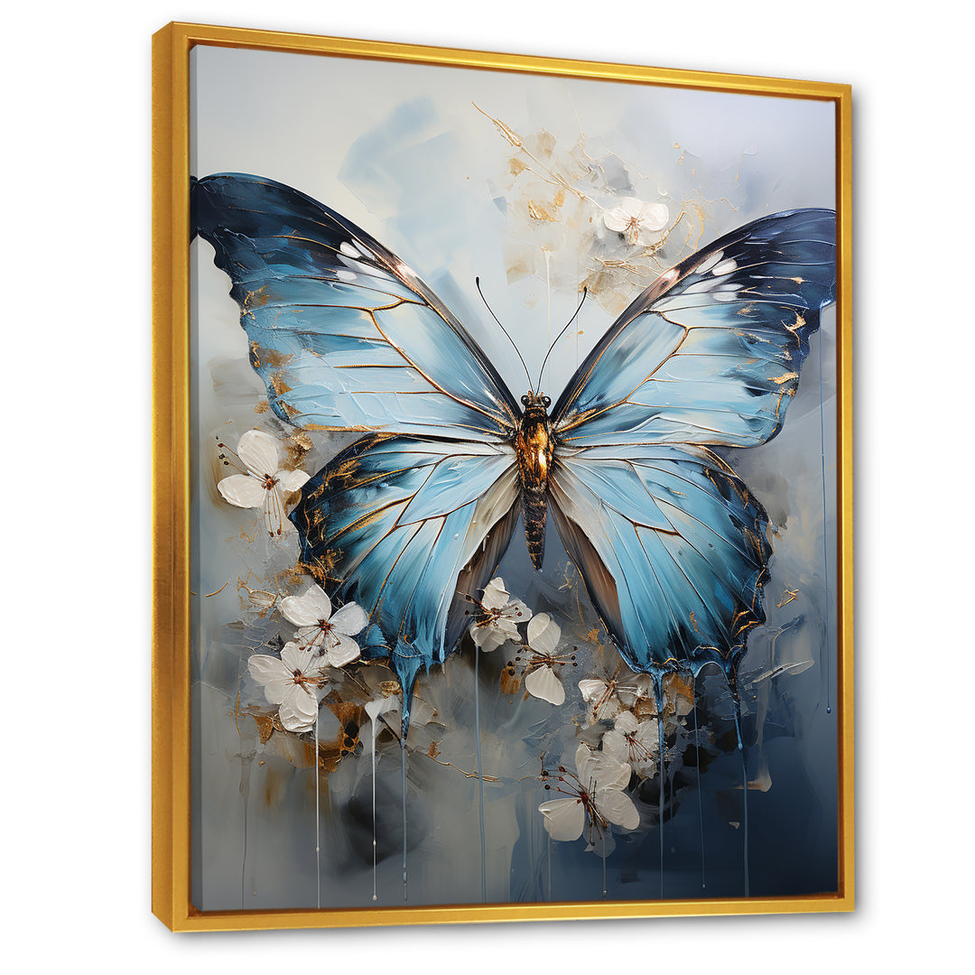 Butterfly Ethereal Blues Form Abstract Elegance - Butterfly Wall Art Prints