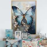 Butterfly Ethereal Blues Form Abstract Elegance - Butterfly Wall Art Prints