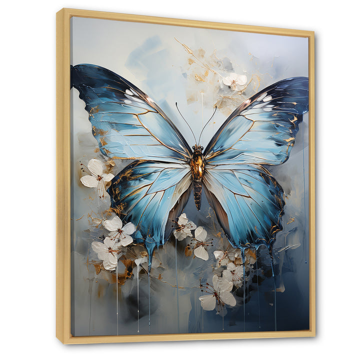 Butterfly Ethereal Blues Form Abstract Elegance - Butterfly Wall Art Prints