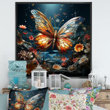 Butterfly Fantasy Flight - Blue Butterfly Wall Art