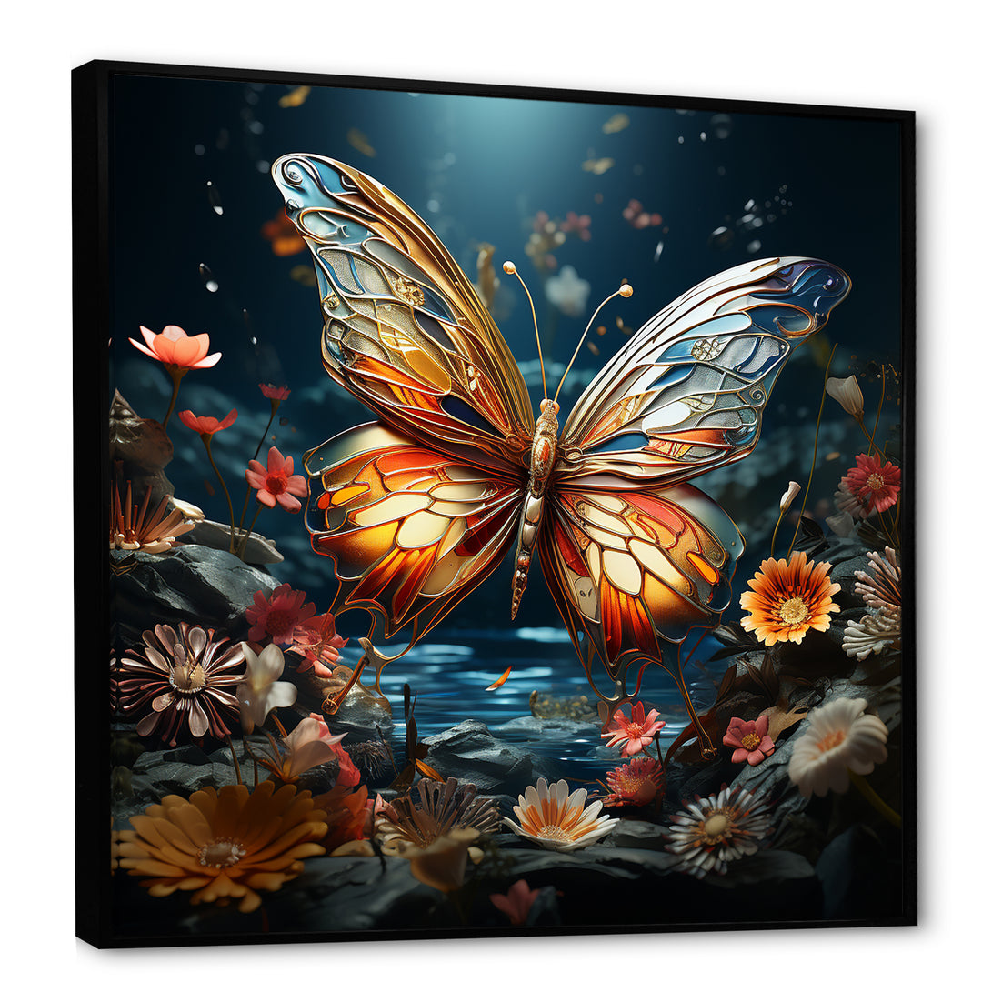 Butterfly Fantasy Flight - Blue Butterfly Wall Art