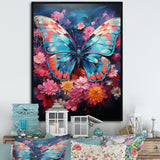 Butterfly Fauvist Flutter - Butterfly Large Canvas Wall Art