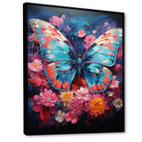 Butterfly Fauvist Flutter - Butterfly Large Canvas Wall Art