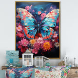 Butterfly Fauvist Flutter - Butterfly Large Canvas Wall Art