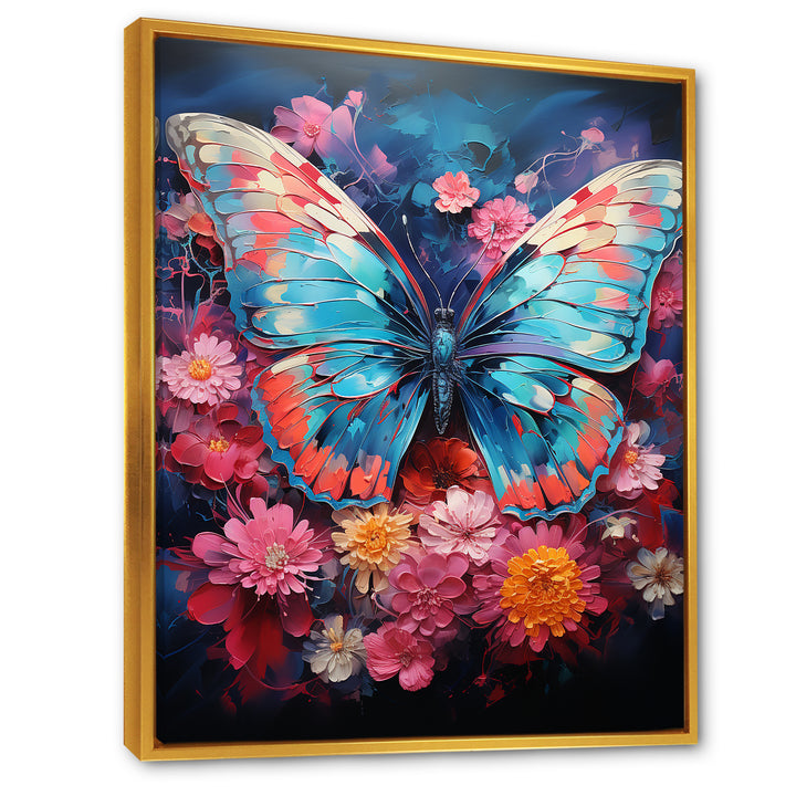 Butterfly Fauvist Flutter - Butterfly Large Canvas Wall Art