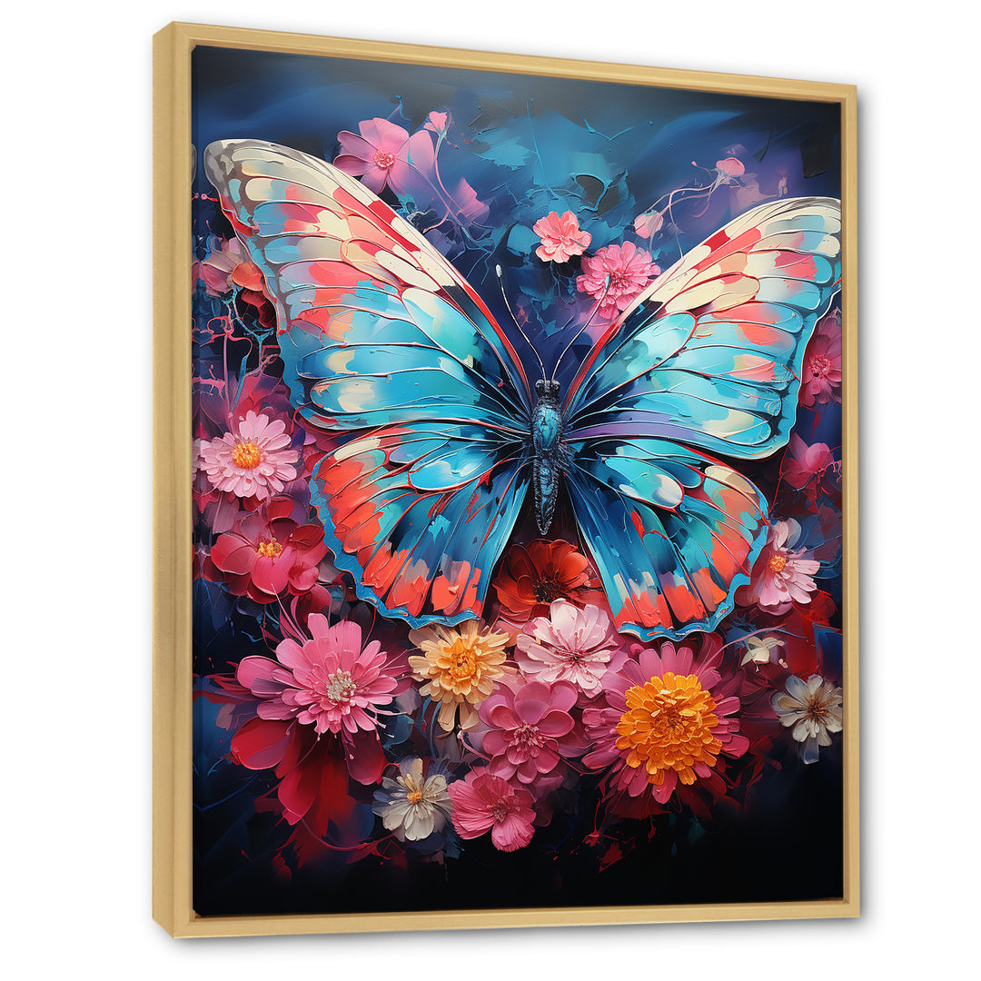Butterfly Fauvist Flutter - Butterfly Large Canvas Wall Art