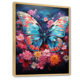 Butterfly Fauvist Flutter - Butterfly Large Canvas Wall Art