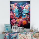 Butterfly Fauvist Flutter - Butterfly Large Canvas Wall Art