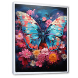Butterfly Fauvist Flutter - Butterfly Large Canvas Wall Art