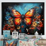 Butterfly Graffiti Style - Butterfly Living Room Wall Art