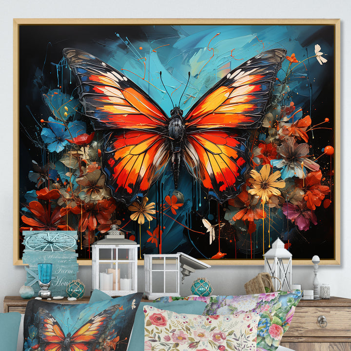 Butterfly Graffiti Style - Butterfly Living Room Wall Art