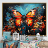Butterfly Graffiti Style - Butterfly Living Room Wall Art
