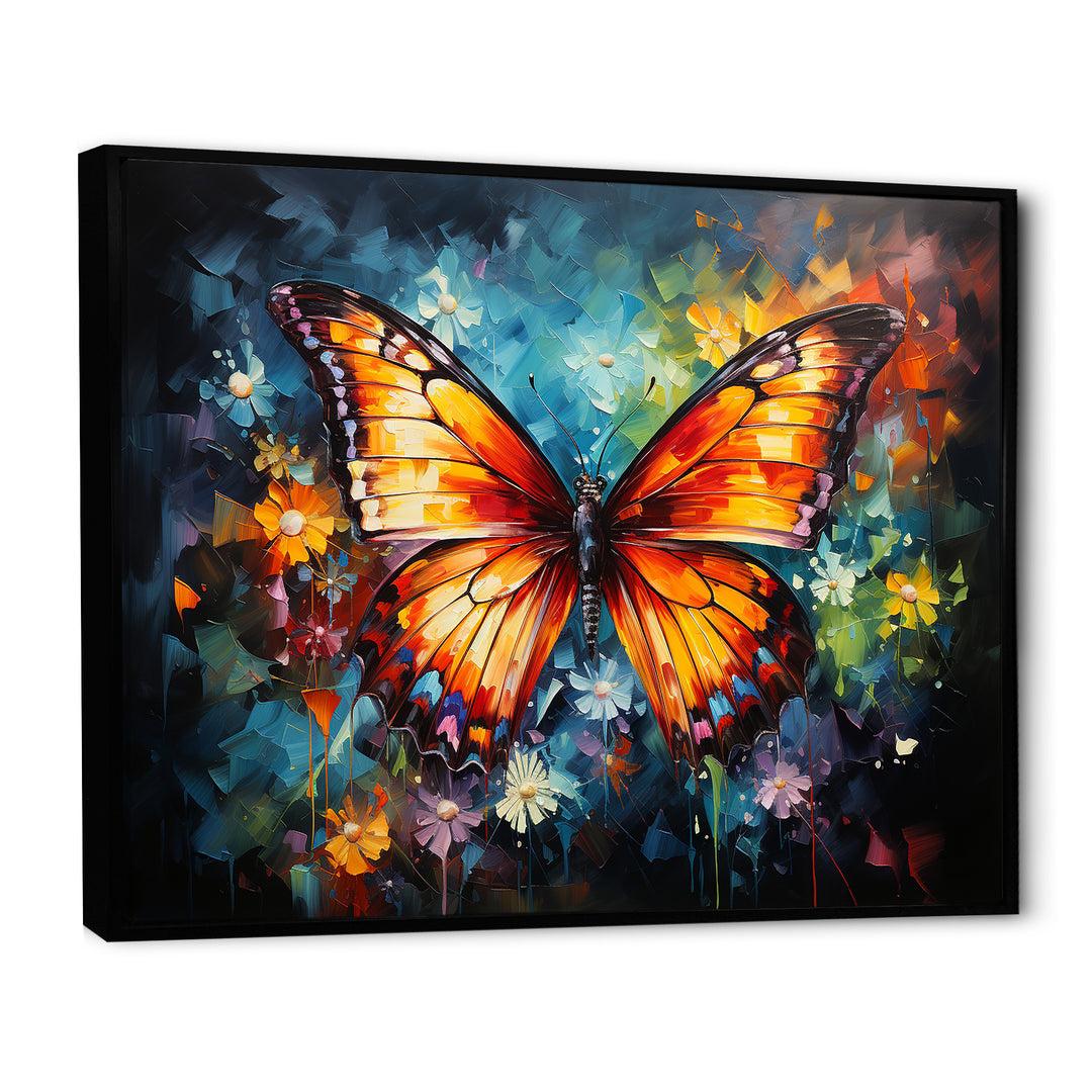 Intense Hues Celebrate The Butterflies - Butterfly Canvas Wall Art