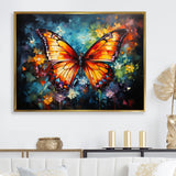 Intense Hues Celebrate The Butterflies - Butterfly Canvas Wall Art