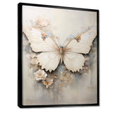 Minimalism Beige Butterfly - Butterfly Wall Art Prints