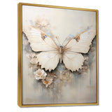 Minimalism Beige Butterfly - Butterfly Wall Art Prints