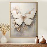 Minimalism Beige Butterfly - Butterfly Wall Art Prints